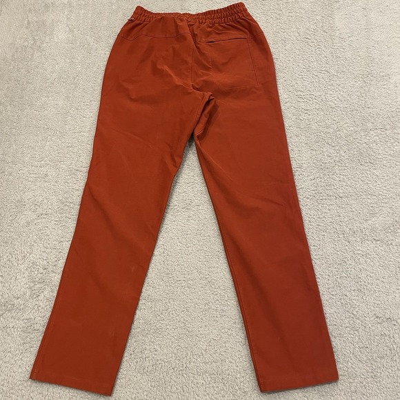 Lululemon Bowline Pants Mens Medium Orange Utilitech Canvas Drawstring - Picture 9 of 14